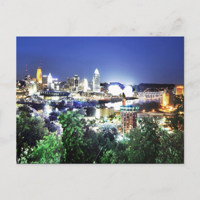 Cincinnati, Ohio, drottningen City. Vykort (Framsida)