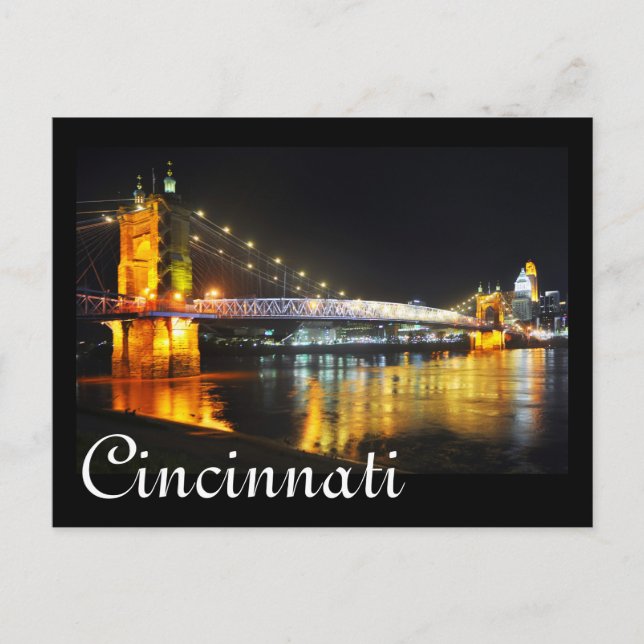 Cincinnati, Ohio, drottningen City. Vykort (Framsida)