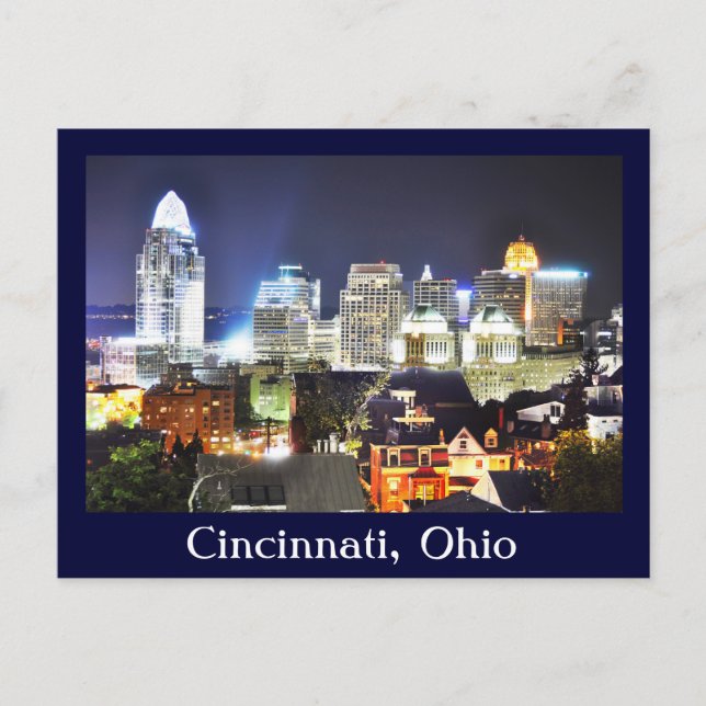 Cincinnati, Ohio, drottningen City. Vykort (Framsida)