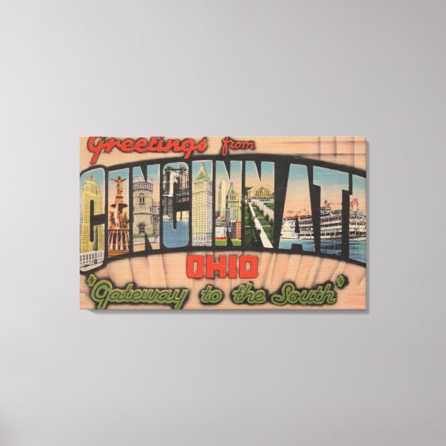 Cincinnati, Ohio (Gateway to the South) Canvastryck (Framsida)