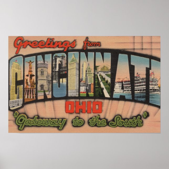 Cincinnati, Ohio (Gateway to the South) Poster (Framsidan)