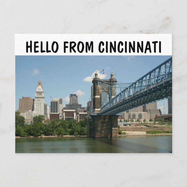 CINCINNATI OHIO HEJ POSTKORT VYKORT (Framsida)