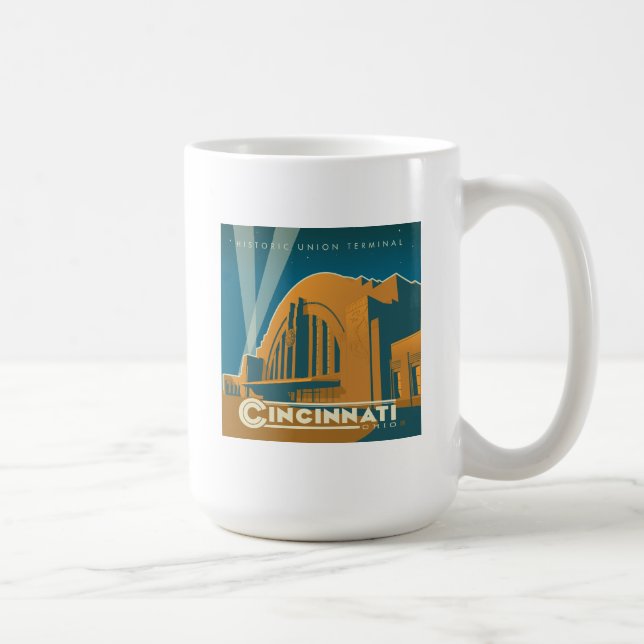 Cincinnati, Ohio | Historik, unionsterminal Kaffemugg (Höger)