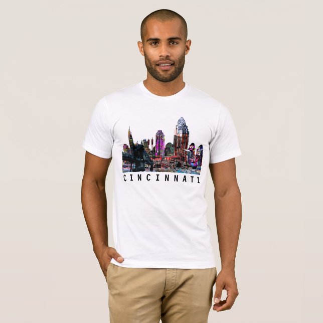Cincinnati, Ohio i graffiti T-shirt (Hel framsida)
