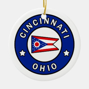 Cincinnati Ohio Julgransprydnad Keramik