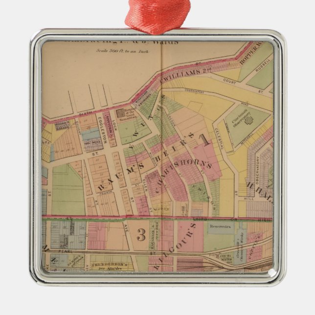 Cincinnati Ohio Julgransprydnad Metall (Framsidan)