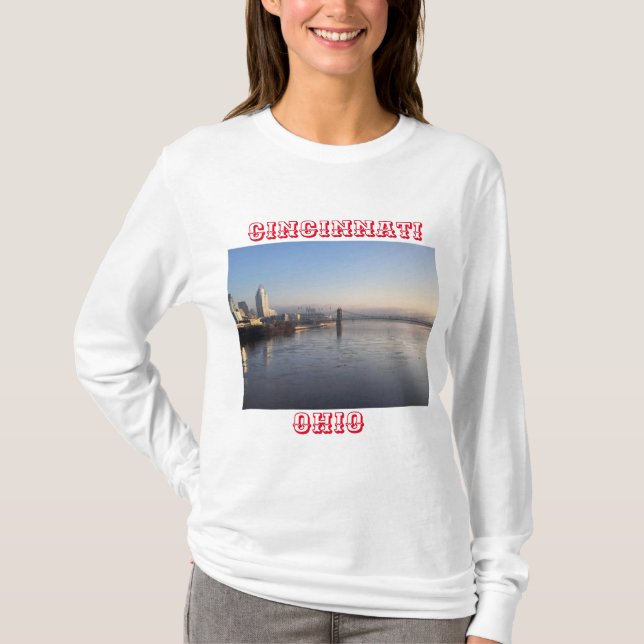 Cincinnati Ohio Long slevee shirt T (Framsida)