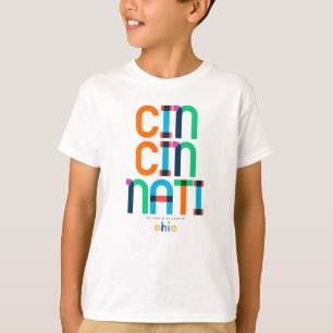 Cincinnati Ohio Mid Century, Pop Art T Shirt