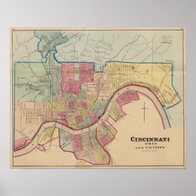 Cincinnati, Ohio och närhet Poster (Framsidan)