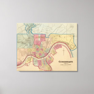 Cincinnati, Ohio och vicinity Canvastryck