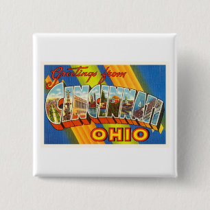 Cincinnati Ohio OH gammal vintage resorsouvenir Knapp