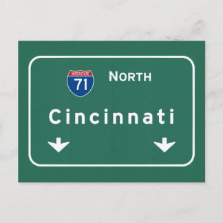 Cincinnati Ohio oh Interstate Highway Freeway : Vykort