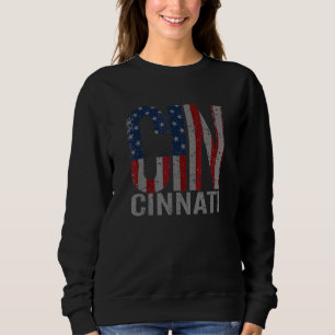 Cincinnati Ohio Patriots minnesdag USA flagga Cin T Shirt