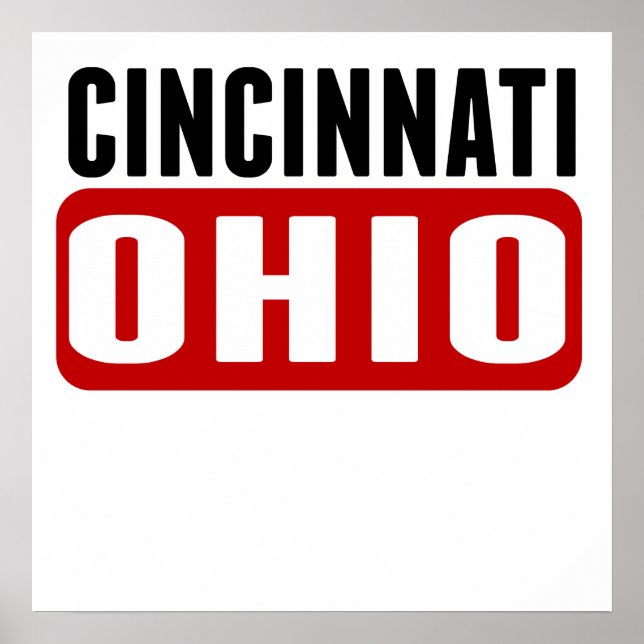 Cincinnati Ohio Poster (Framsidan)