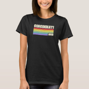Cincinnati Ohio Pridet Rainbow Flagga Gay pride Me T Shirt