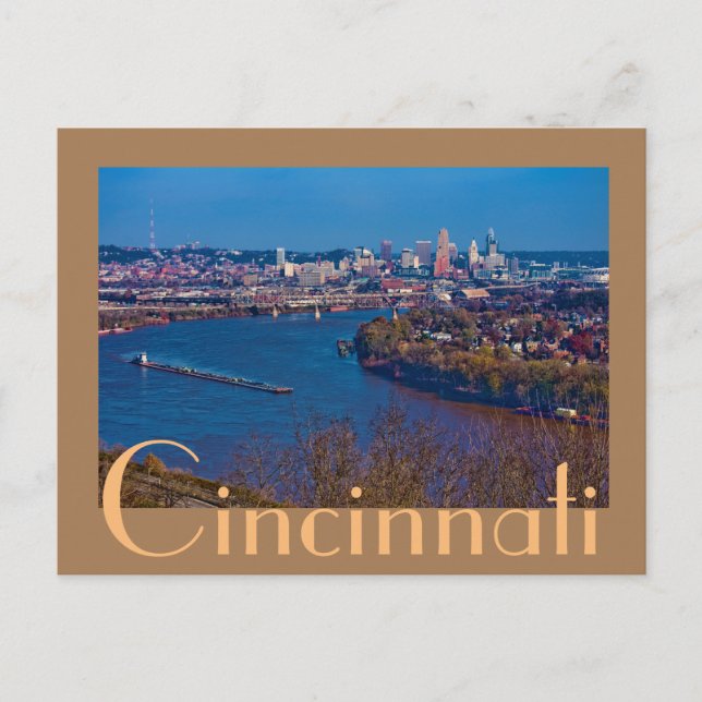 Cincinnati, Ohio, Queen City Vykort (Framsida)