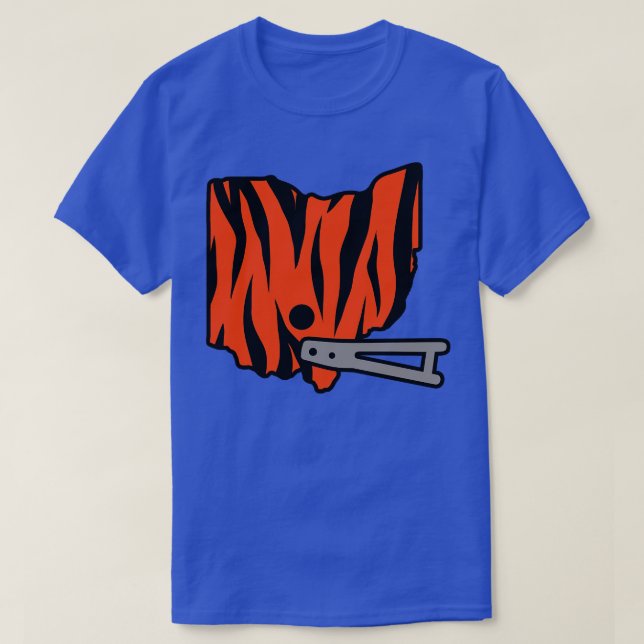 Cincinnati Ohio Retro Helmet White T Shirt (Design framsida)