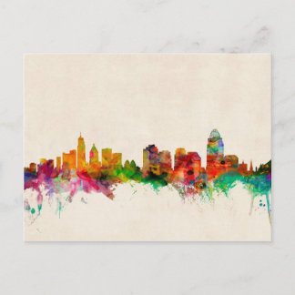 Cincinnati Ohio Skyline Cityscape Vykort