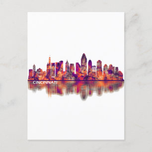 Cincinnati Ohio Skyline Helg Vykort