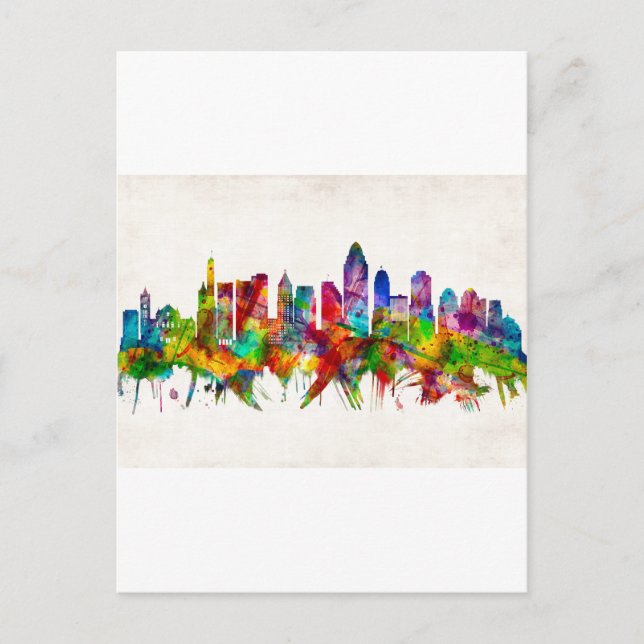 Cincinnati Ohio Skyline Inbjudan Vykort (Framsida)