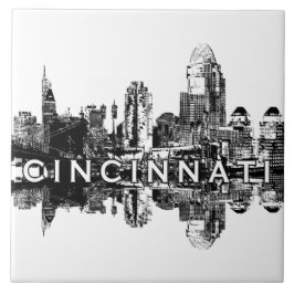 Cincinnati, Ohio skyline Kakelplatta