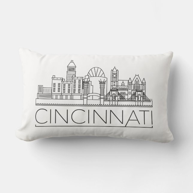 Cincinnati, Ohio Skyline Lumbarkudde (Framsida)
