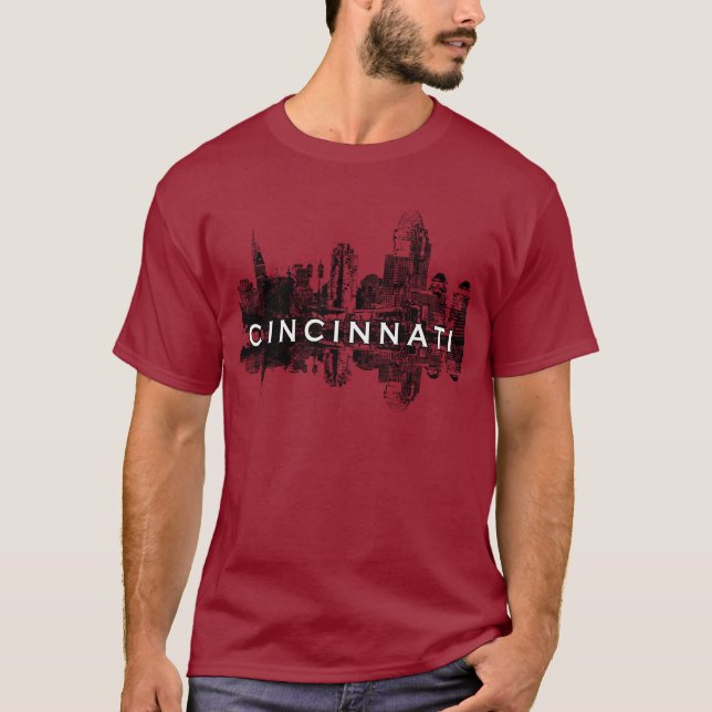 Cincinnati, Ohio skyline T Shirt (Framsida)
