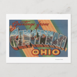 Cincinnati, Ohio - Stora bokstavsscener 2 Vykort