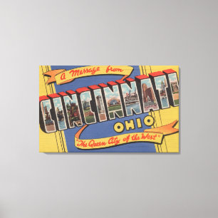 Cincinnati Ohio - stora brevplatser 2 Canvastryck