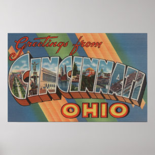 Cincinnati Ohio - stora brevplatser Poster