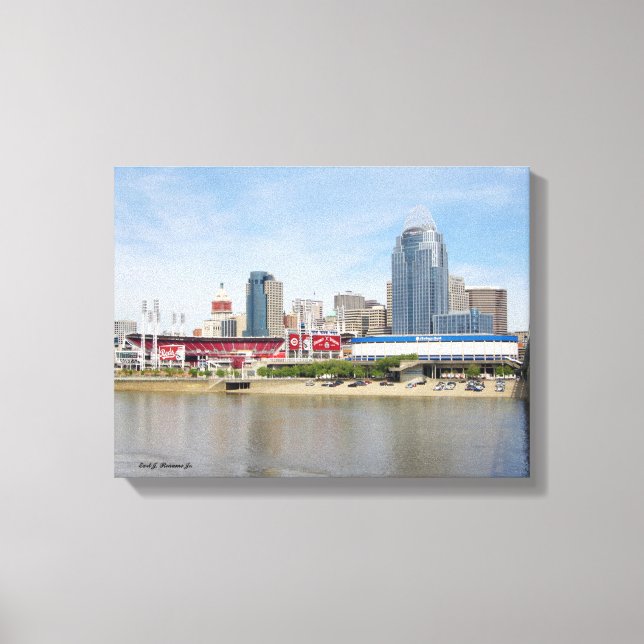 Cincinnati, Ohio Stretched Canvas Skriv ut (Framsida)