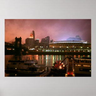 Cincinnati Ohio Sunset - Photo Art Poster