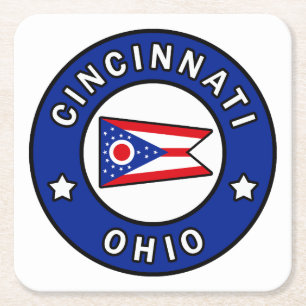 Cincinnati Ohio Underlägg Papper Kvadrat