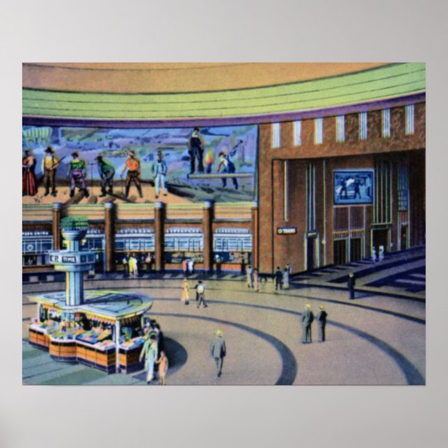Cincinnati Ohio Union Station Terminal Poster (Framsidan)
