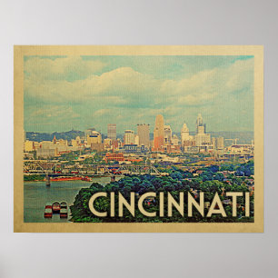 Cincinnati Ohio vintage resor Poster