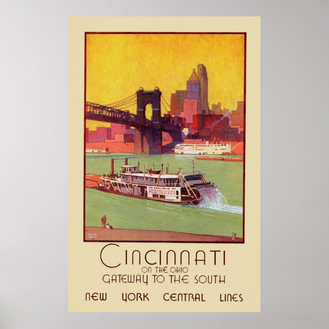 Cincinnati på Ohio Gateway to South Poster (Framsidan)