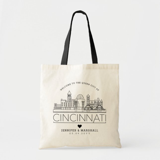 Cincinnati que casa el horizonte estilizado del | tygkasse (Framsidan)