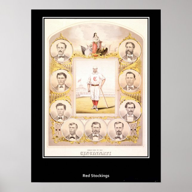 Cincinnati Red Stockings 1869 Affisch (Framsidan)