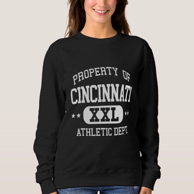 Cincinnati Retro Athletic Egendom Dept T Shirt (Framsida)