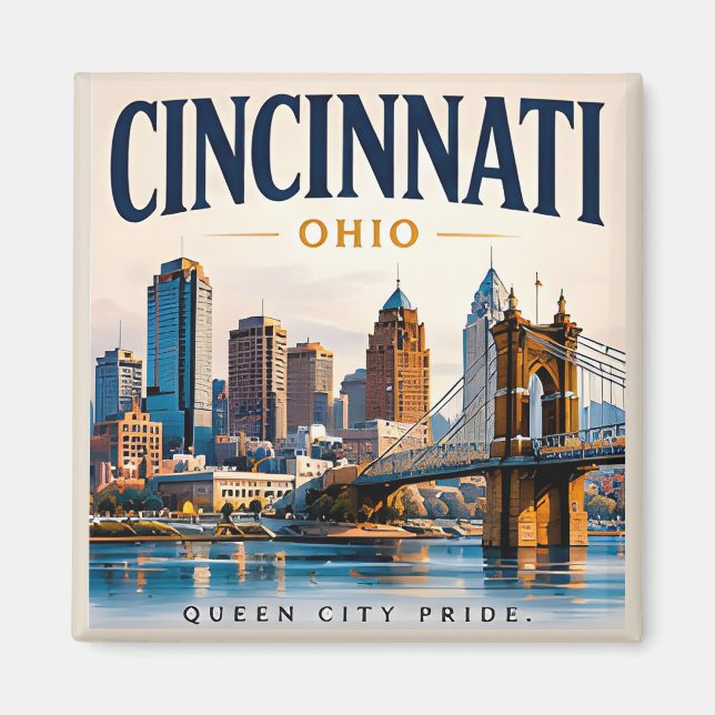 Cincinnati River City Magnet (Framsidan)