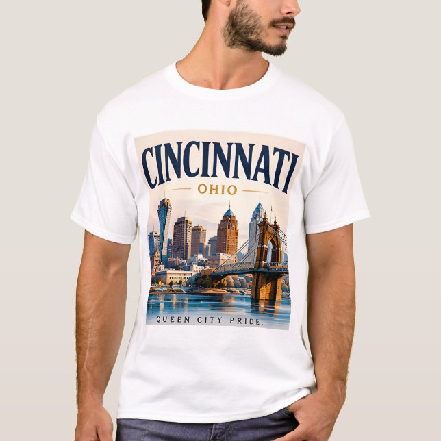 Cincinnati River City T Shirt (Framsida)