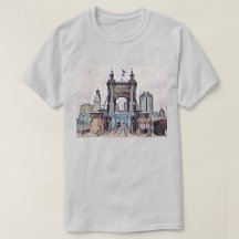 Cincinnati Roebling Suspension Bridge Watercolor