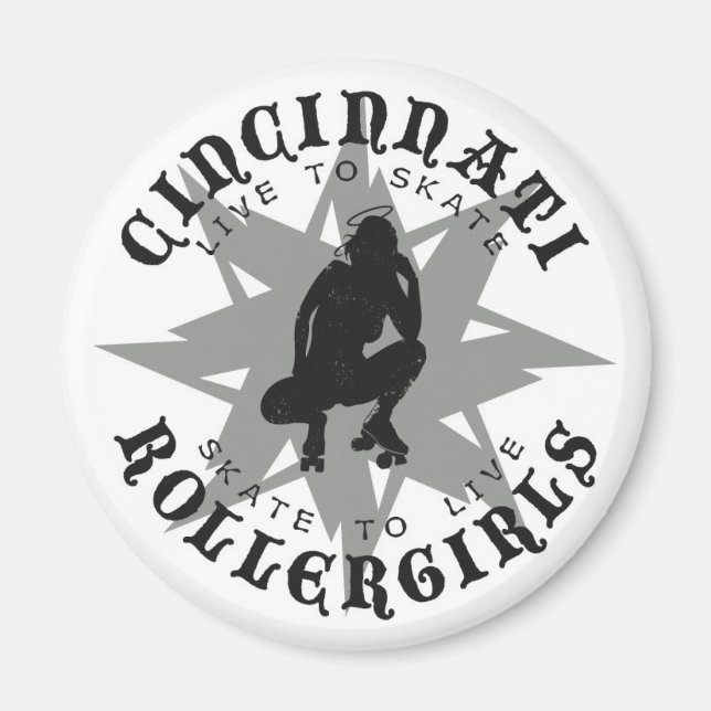 Cincinnati Rollertjejer Magnet (Framsidan)