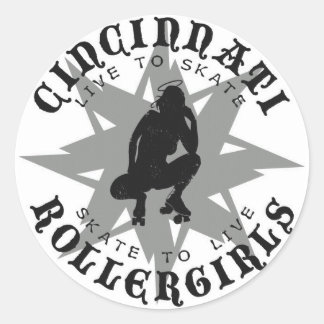 Cincinnati Rollertjejer Sticker Runt Klistermärke