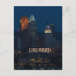CINCINNATI. SIGN SKYLINE-vykort Vykort