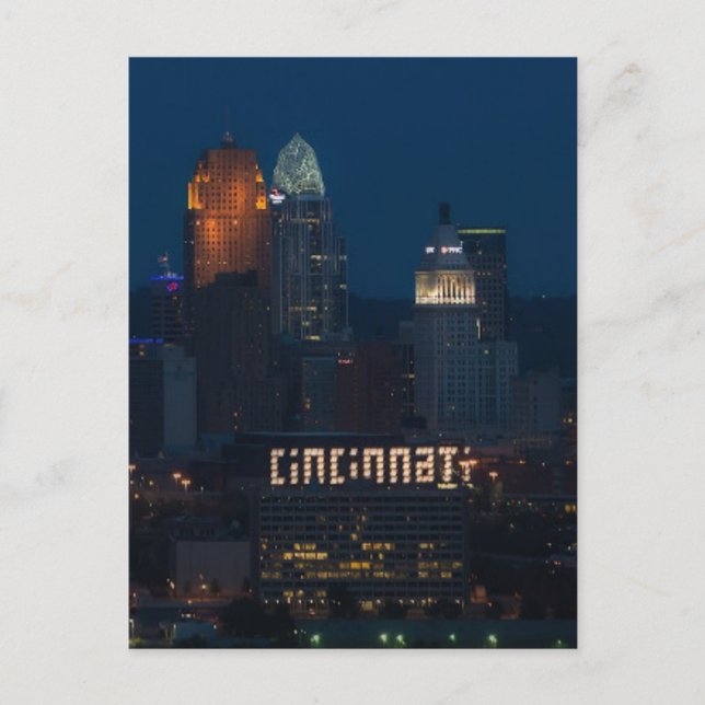 CINCINNATI. SIGN SKYLINE-vykort Vykort (Framsida)