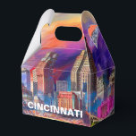 Cincinnati Skyline Abstrakt Art Presentaskar<br><div class="desc">Lägg till en modern beröring till evenemanget med den här förmånslådan som innehåller abstrakt Cincinnati skyline art. Perfekt för bröllop,  party eller företagsgåvor.</div>