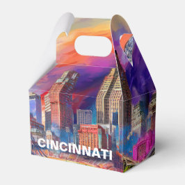 Cincinnati Skyline Abstrakt Konst Presentaskar
