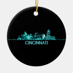 Cincinnati Skyline Julgransprydnad Keramik