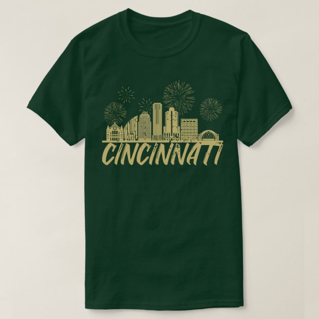 Cincinnati Skyline Pnc Torn T Shirt (Design framsida)